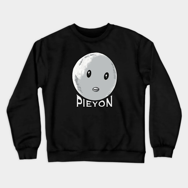 Oshi no Ko or My Star Anime Characters Pieyon the Chick Head Muscle Man with Aesthetic White Lettering in Black and White Crewneck Sweatshirt by Animangapoi